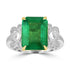 5.01ct Emerald Rings with 0.14tct Diamond set in 18K Two Tone Gold