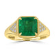 2.56ct Emerald Rings with 0.11tct Diamond set in 18K Yellow Gold