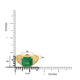 4.14ct Emerald Rings with 0.13tct Diamond set in 18K Yellow Gold