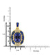 6.84ct Tanzanite Pendants with 0.09tct Diamond set in 18K Yellow Gold