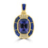 6.84ct Tanzanite Pendants with 0.09tct Diamond set in 18K Yellow Gold