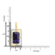 6.69ct Tanzanite Pendants with 0.15tct Diamond set in 18K Two Tone Gold