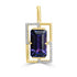6.69ct Tanzanite Pendants with 0.15tct Diamond set in 18K Two Tone Gold