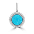 3.21ct Turquoise Pendants with -tct - set in 18K White Gold
