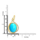 7.97ct Turquoise Pendants with 0.1tct Diamond set in 18K Yellow Gold