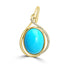 7.97ct Turquoise Pendants with 0.1tct Diamond set in 18K Yellow Gold