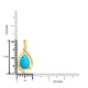 2.83ct Turquoise Pendants with 0.05tct Diamond set in 18K Yellow Gold