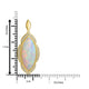 7.26ct Opal Pendants with 0.31tct Diamond set in 18K Yellow Gold