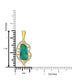 2.32ct Black Opal Pendants with 0.25tct Diamond set in 18K Yellow Gold