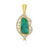 2.32ct Black Opal Pendants with 0.25tct Diamond set in 18K Yellow Gold