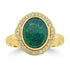 1.62ct Black Opal Rings with 0.13tct Diamond set in 18K Yellow Gold