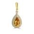 1.61ct Imperial Topaz Pendants with 0.375tct Diamond set in 18K Yellow Gold