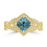 1.51ct Aquamarine Rings with 0.33tct Diamond set in 18K Yellow Gold