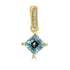 0.63ct Aquamarine Pendants with 0.03tct Diamond set in 18K Yellow Gold