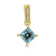 0.63ct Aquamarine Pendants with 0.03tct Diamond set in 18K Yellow Gold