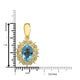 0.81ct Aquamarine Pendants with 0.13tct Diamond set in 18K Yellow Gold