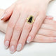 5.53ct Tourmaline Rings with 0.22tct Diamond set in 18K Yellow Gold