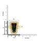 5.53ct Tourmaline Rings with 0.22tct Diamond set in 18K Yellow Gold