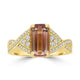 1.75ct Tourmaline Rings with 0.25tct Diamond set in 18K Yellow Gold