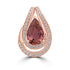 2.27ct Tourmaline Pendants with 0.27tct Diamond set in 18K Rose Gold