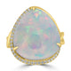 15.27ct Opal Rings with 0.2tct Diamond set in 18K Yellow Gold
