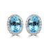 1.71ct Aquamarine Earrings with 0.2tct Diamond set in 18K White Gold
