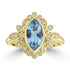 1.58ct Aquamarine Rings with 0.17tct Diamond set in 18K Yellow Gold