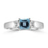 0.57ct Aquamarine Rings with 0.06tct Diamond set in 18K White Gold