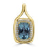 2.86ct Aquamarine Pendants with 0.16tct Diamond set in 18K Yellow Gold