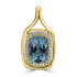 2.86ct Aquamarine Pendants with 0.16tct Diamond set in 18K Yellow Gold