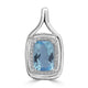 2.74ct Aquamarine Pendants with 0.16tct Diamond set in 18K White Gold