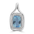 2.74ct Aquamarine Pendants with 0.16tct Diamond set in 18K White Gold