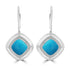 7.04ct Turquoise Earrings with 0.31tct Diamond set in 18K White Gold