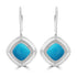 7.04ct Turquoise Earrings with 0.31tct Diamond set in 18K White Gold