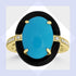 4.41ct Turquoise Rings with 0.12tct Diamond set in 18K Yellow Gold