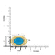 4.89ct Turquoise Rings with 0.12tct Diamond set in 18K Yellow Gold