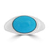 3.34ct Turquoise Rings with -tct - set in 18K White Gold