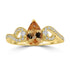 1.09ct Imperial Topaz Rings with 0.25tct Diamond set in 18K Yellow Gold