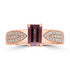 1.19ct Tourmaline Rings with 0.24tct Diamond set in 18K Rose Gold