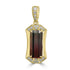 2.97ct Tourmaline Pendants with 0.14tct Diamond set in 18K Yellow Gold