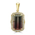 7.07ct Tourmaline Pendants with 0.22tct Diamond set in 18K Yellow Gold