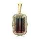 7.07ct Tourmaline Pendants with 0.22tct Diamond set in 18K Yellow Gold