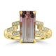 4.16ct Tourmaline Rings with 0.14tct Diamond set in 18K Yellow Gold