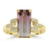 4.16ct Tourmaline Rings with 0.14tct Diamond set in 18K Yellow Gold
