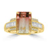 4.36ct Tourmaline Rings with 0.42tct Diamond set in 18K Yellow Gold