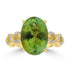 6.65ct Tourmaline Rings with 0.29tct Diamond set in 18K Yellow Gold