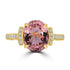 3.84ct Tourmaline Rings with 0.16tct Diamond set in 18K Yellow Gold