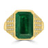 6.18ct Emerald Rings with 0.17tct Diamond set in 18K Yellow Gold