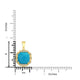 3.36ct Turquoise Pendants with 0.12tct Diamond set in 18K Yellow Gold