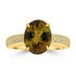 3.41ct Tourmaline Rings with 0.17tct Diamond set in 18K Yellow Gold